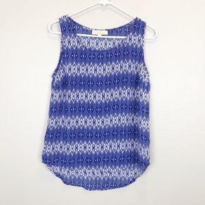 Olive & Oak Aztec/Tribal Print Tank Top Small